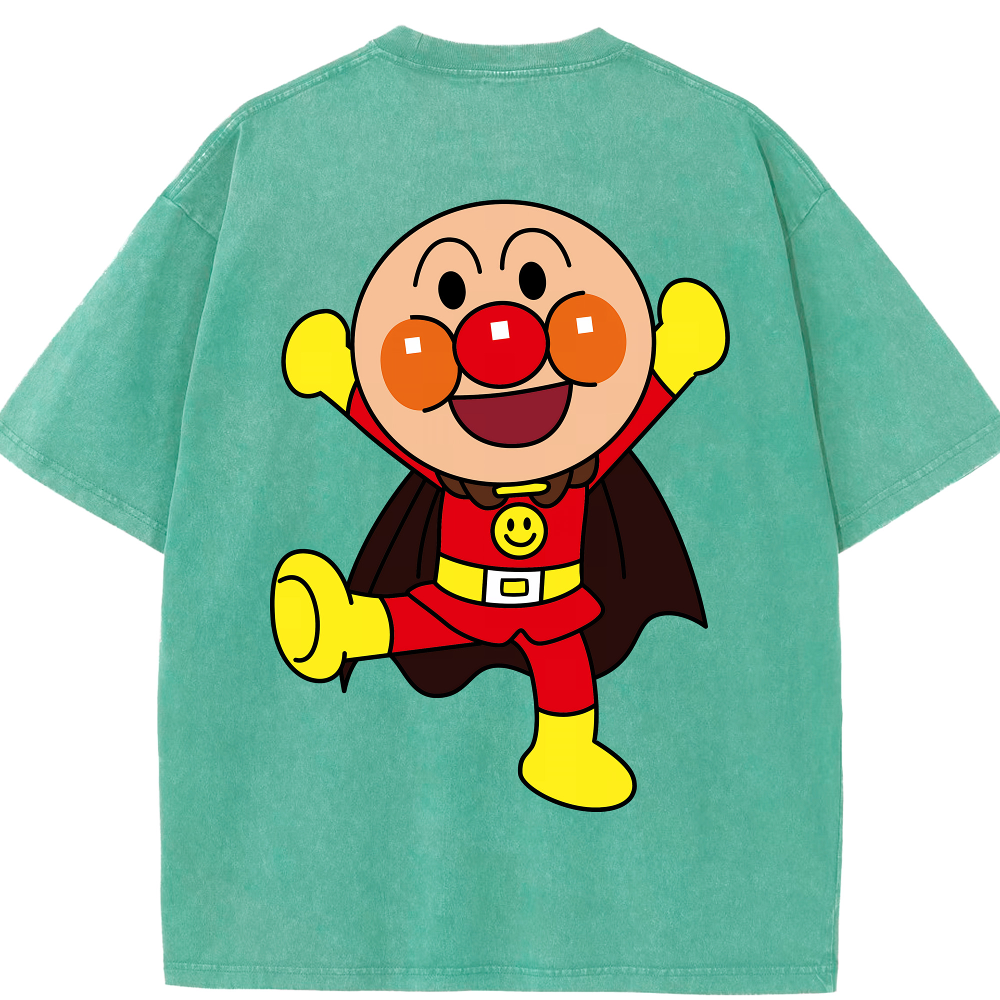 （画像用） アンパンマン Anpanman 綿100% ヴィンテージ風 半袖Tシャツ（背面プリント）